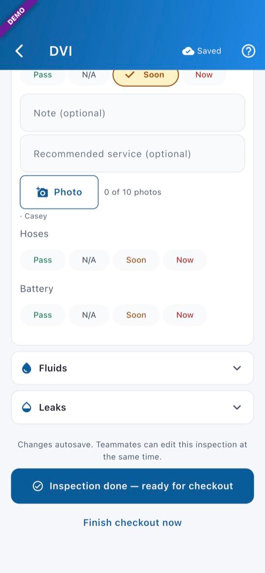 App screen: Pass, Soon or Now
