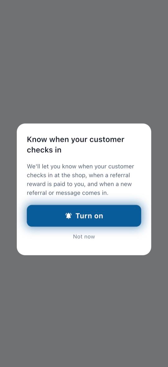 App screen: Turn on alerts