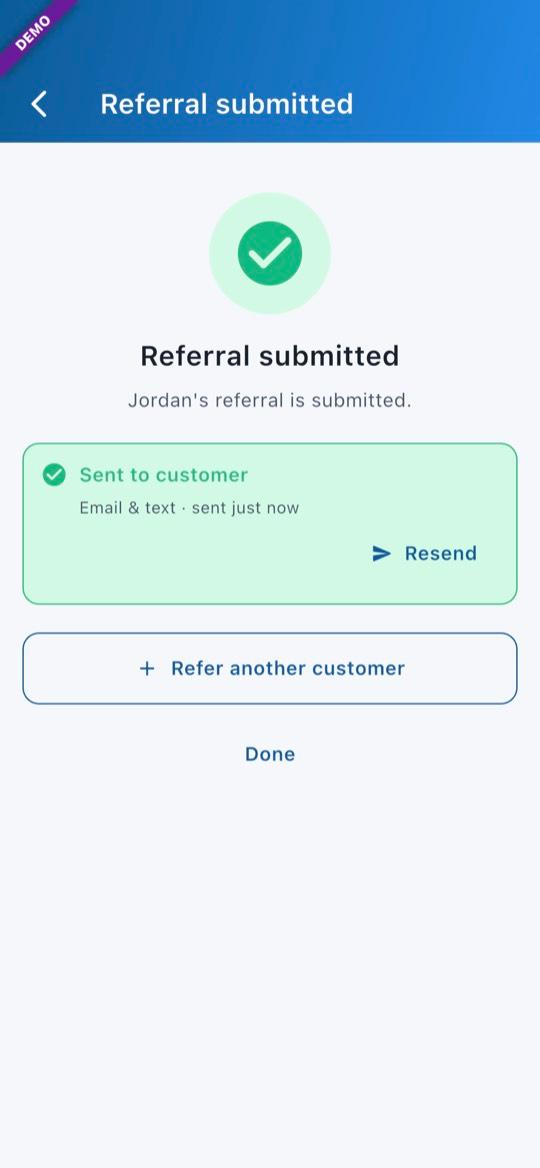 App screen: Done